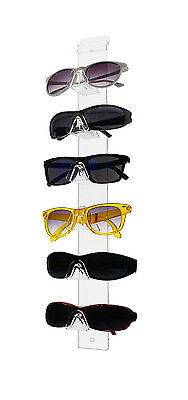 6 Tier Slatwall Sunglasses Eyeglasses Display Organizer Eyewear Display Qty 24