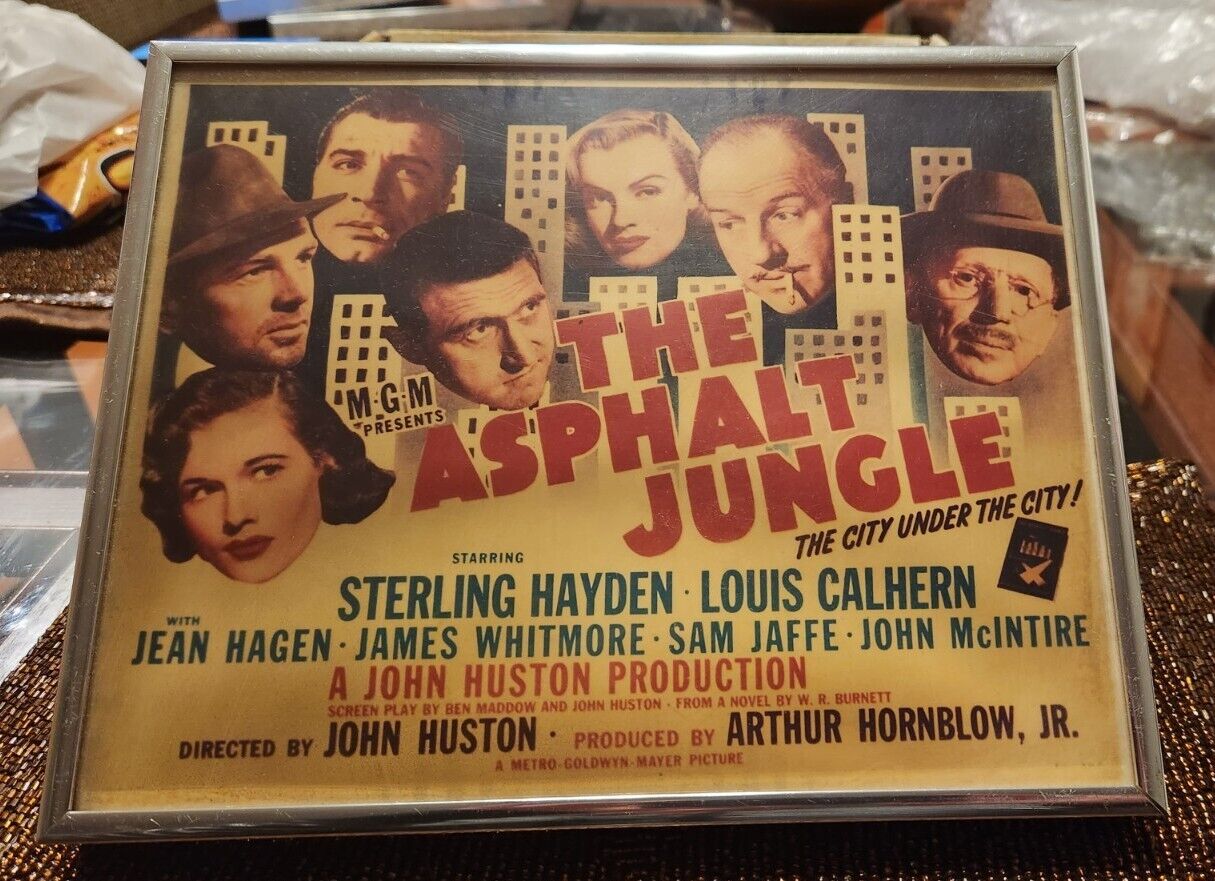 The Asphalt Jungle, 1950, Movie 8x10 With Vintage Silver Frame.